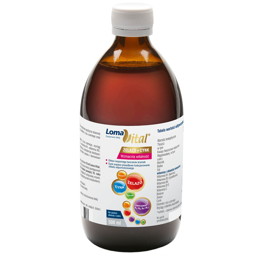 Loma Vital Eisen + Zink, flüssig, 500 ml