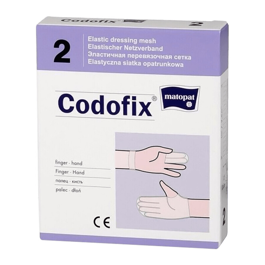 Matopat Codofix 2, elastisches Verbandnetz, unsteril, 2 cm x 1 m, 1 Stück