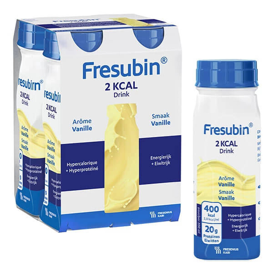 Fresubin 2kcal vanilla drink, 4 x 200ml, Fresenius Kabi