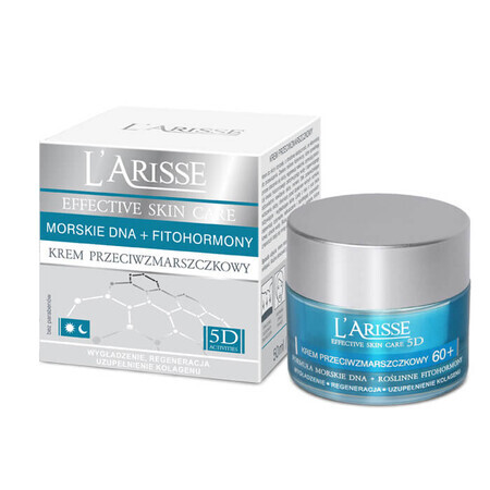 AVA L'ARISSE, anti-wrinkle cream 60+, marine DNA and phytohormones, 50 ml