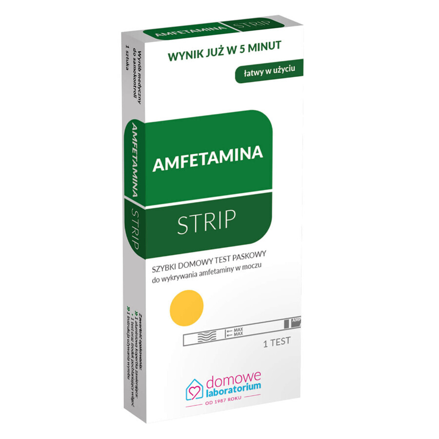 Home Laboratory Amphetamine Strip, Heimteststreifen für den Nachweis von Amphetamin im Urin, 1 Stück