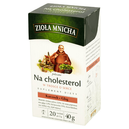 Herbapol Zioła Mnicha Na Cholesterol, Kräutertee fix, 2 g x 20 Beutel