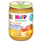 HiPP Fruta y Cereales Bio, fruta con gachas integrales, después de 5 meses, 190 g