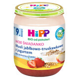 HiPP Moje Śniadanko Bio, muesli de manzana y fresa con yogur, después de 9 meses, 160 g