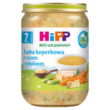 HiPP Bio-Suppe, Dillsuppe mit Reis und Pute, nach 7 Monaten, 190 g