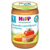 Farfurie HiPP Bio, tăieței cu roșii și vițel, după 9 luni, 220 g