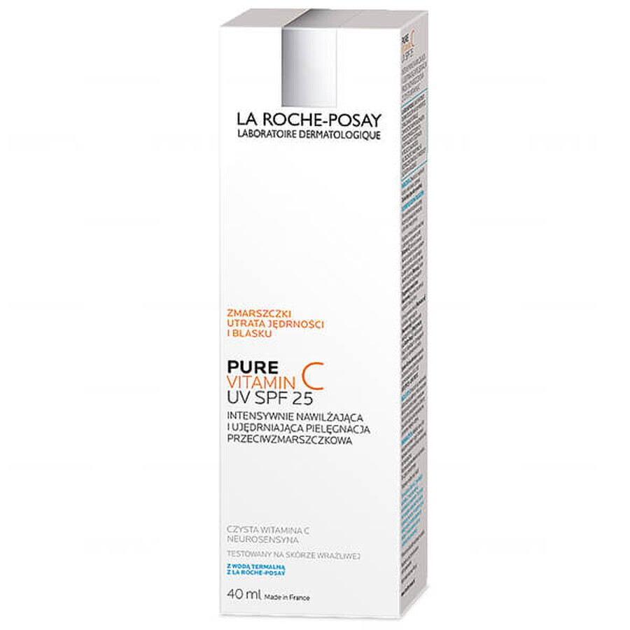 La Roche-Posay Pure Vitamine C UV, intensief hydraterende en verstevigende anti-rimpelverzorging, SPF 25, 40ml