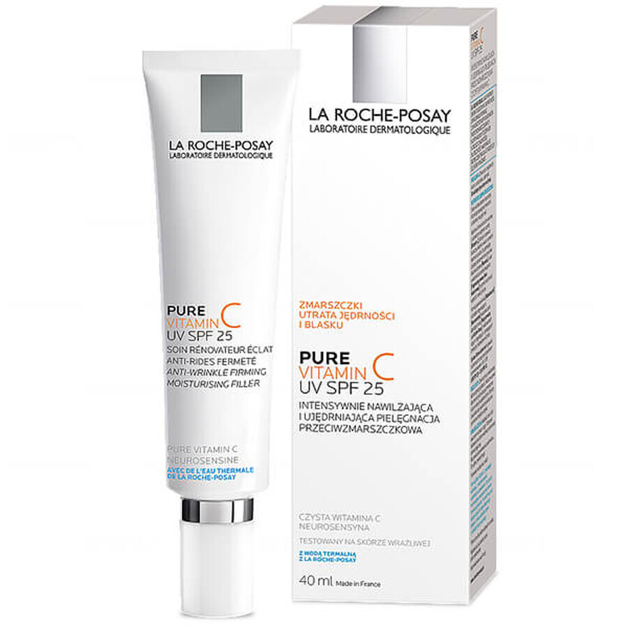 La Roche-Posay Pure Vitamine C UV, intensief hydraterende en verstevigende anti-rimpelverzorging, SPF 25, 40ml