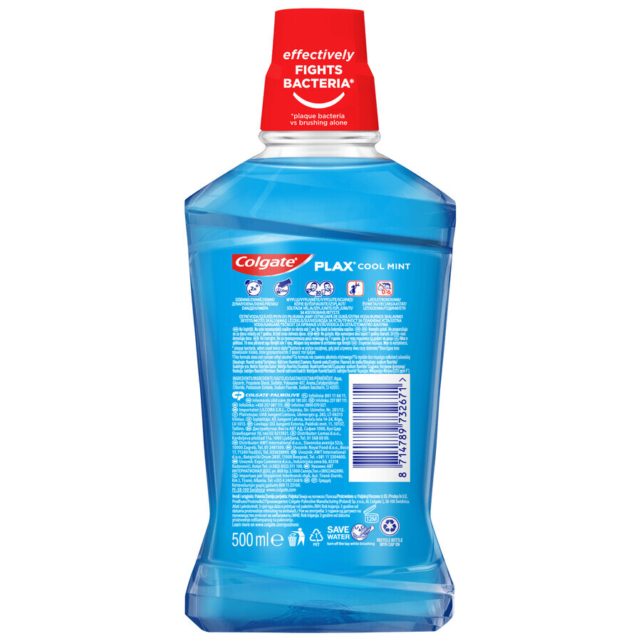 Colgate Plax Cool Mint, Mundspülung, alkoholfrei, 500 ml