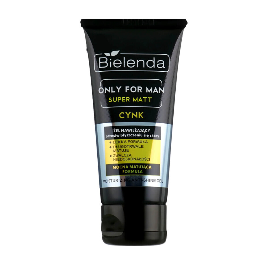 Bielenda Only For Men Super Matt, gel hidratant împotriva strălucirii pielii, zinc, 50 ml