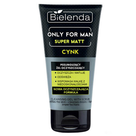 Bielenda Only For Men Super Matt, Peeling-Reinigungsgel, 150 g