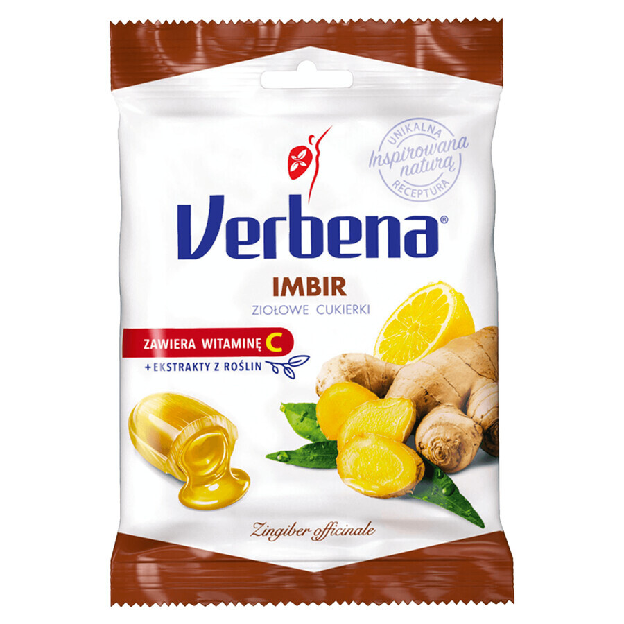 Verbena Jengibre, caramelo de hierbas con vitamina C, 60 g