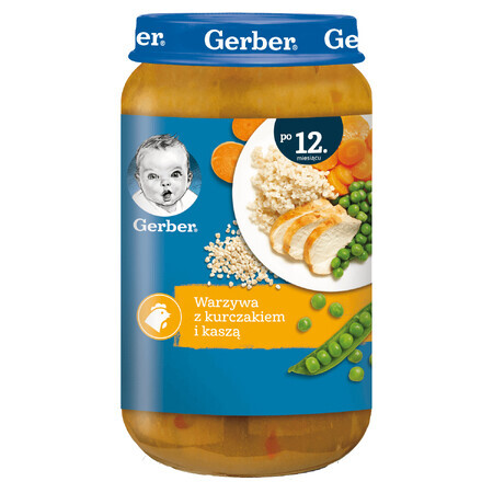 Gerber Junior Dinner, verduras con pollo y grañones, a partir de 12 meses, 250 g