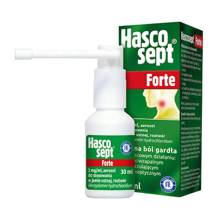 Hascosept Forte 3 mg/ml, oplossing voor oraal gebruik, aerosol, 30 ml