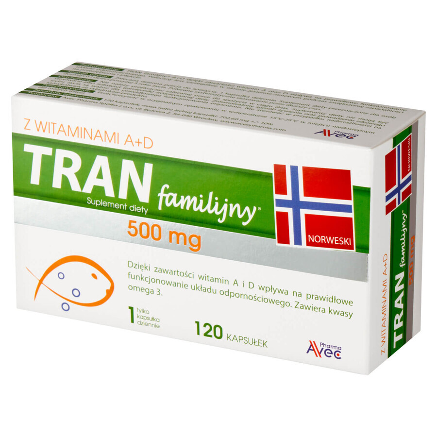 Avec Pharma Family Tranium mit Vitaminen A + D, 120 Kapseln