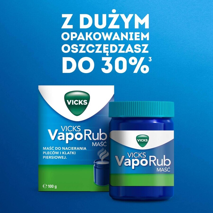 Vicks VapoRub, Salbe für Kinder ab 5 Jahren und Erwachsene, 100 g