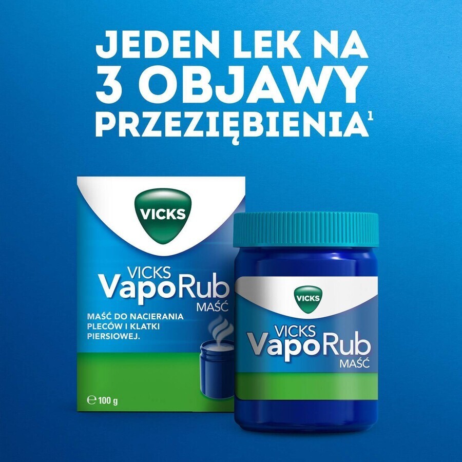 Vicks VapoRub, Salbe für Kinder ab 5 Jahren und Erwachsene, 100 g