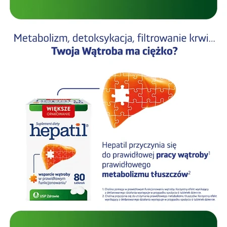 Hepatil, 80 tablets, USP Zdrowie