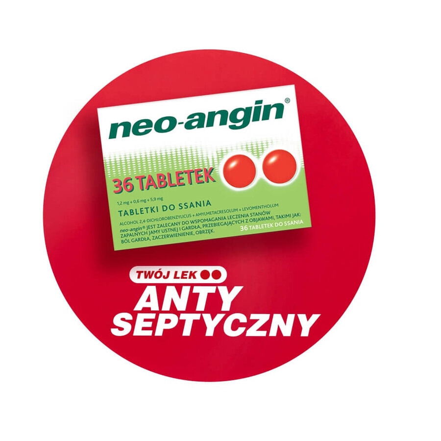 Neo-Angin 1.2 mg + 0.6 mg + 5.9 mg, 36 pills