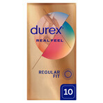 Durex Real Feel, glatte Nicht-Latex-Kondome, 10 Stück