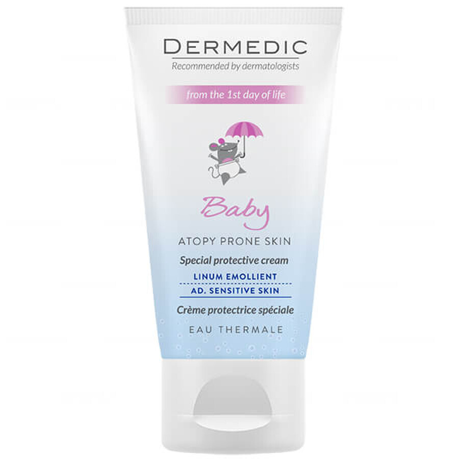 Dermedic Linum Baby, cremă de protecție specială pentru față din prima zi de viață, SPF 15, 50 g