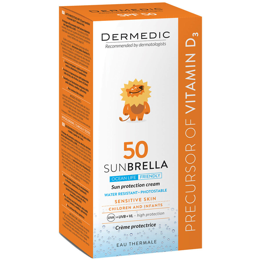 Dermedic Sunbrella Baby, Schutzcreme für Kinder und Säuglinge, empfindliche Haut, SPF 50, 50 g