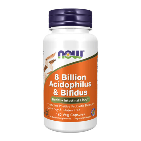 Now Foods 8 Billion Acidophilus &amp; Bifidus, 120 capsule