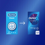 Durex Classic, classic smooth condoms, 12 pieces