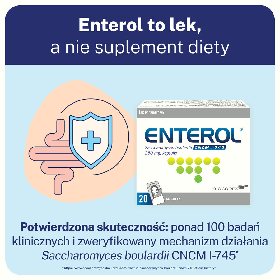 Enterol, 250 mg, 20 Kapseln