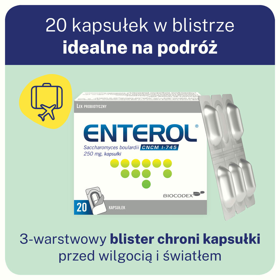 Enterol, 250 mg, 20 Kapseln