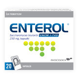 Enterol, 250 mg, 20 capsules