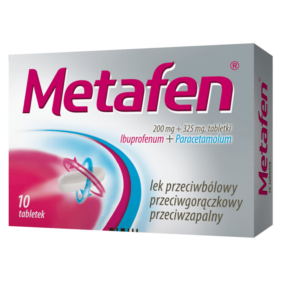 Metafen 200 mg + 325 mg, 10 comprimés