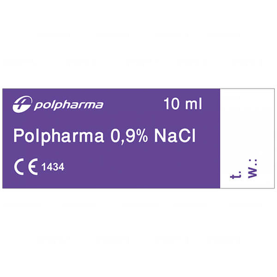 Polpharma 0,9% NaCl, Natriumchloridlösung, 10 ml x 100 Ampullen