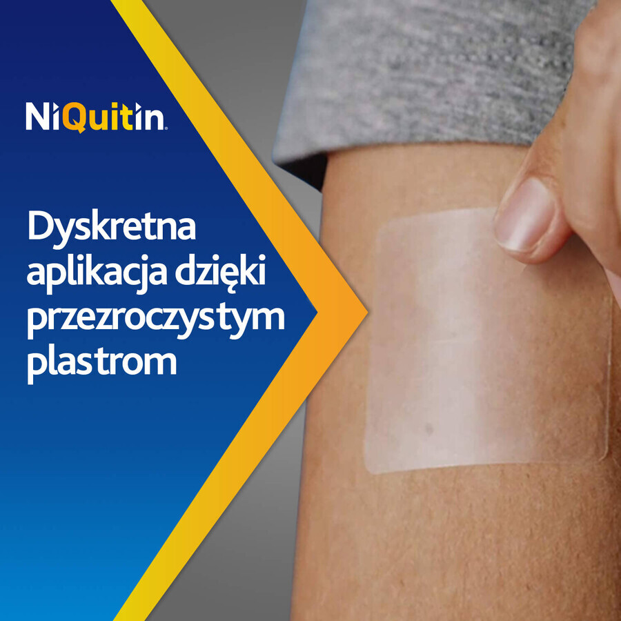 NiQuitin Transparent 21 mg/24 h, transdermales System, Pflaster, 7 Stück