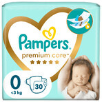 Pampers Premium Care, Windeln Größe 0, bis zu 3 kg, 30 Stück