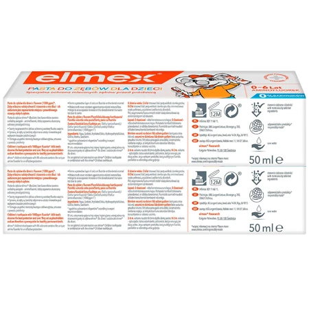 Elmex, Kinderzahnpasta mit Aminofluorid, 0-6 Jahre, 2 x 50 ml