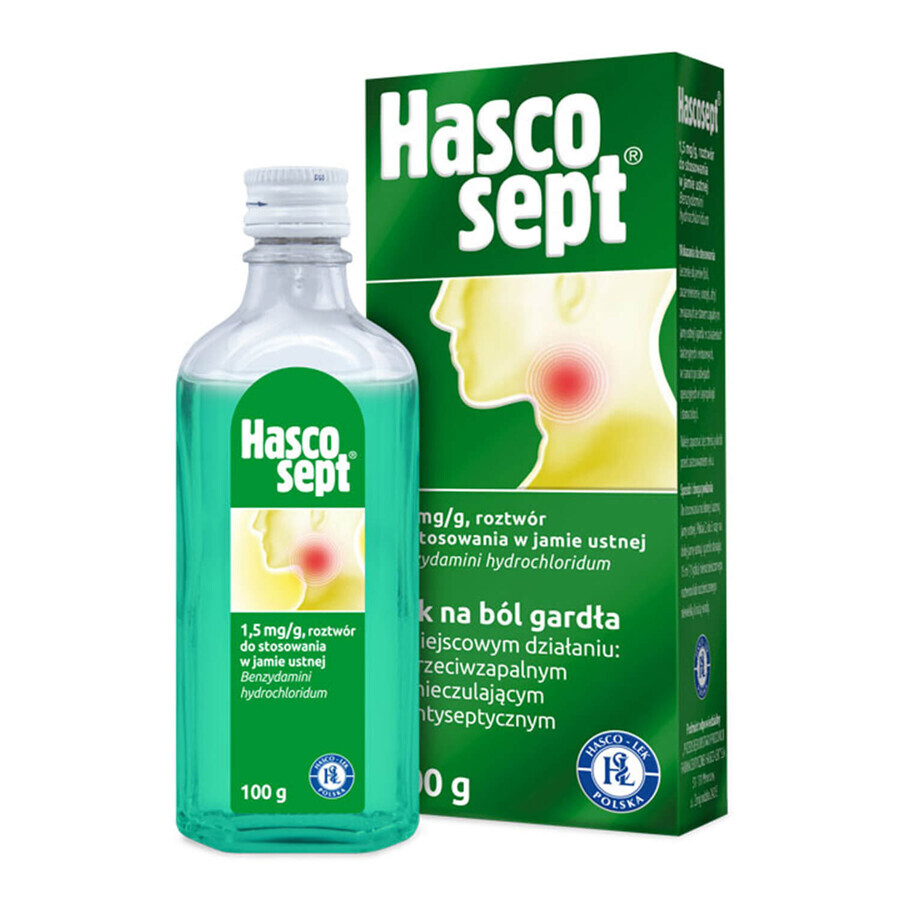 Hascosept 1,5 mg/g, soluție pentru uz oral, 100 g