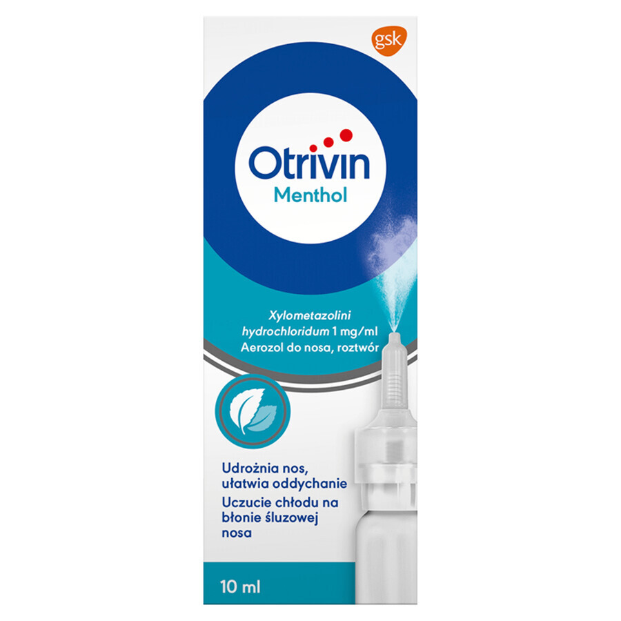 Otrivin Menthol 1 mg/ml, Nasenspray, 10 ml