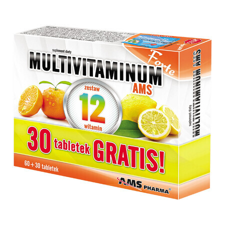 Multivitamínico AMS Forte, 60 comprimidos + 30 comprimidos gratis