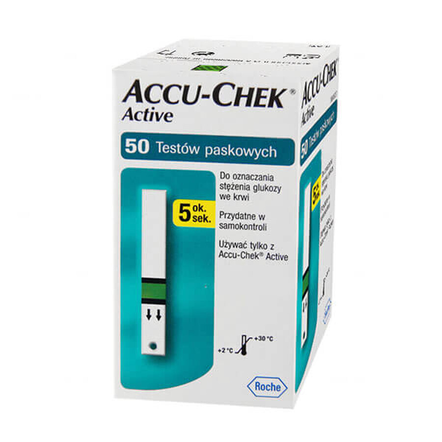 Accu-Chek Active, benzi de testare, 50 unități