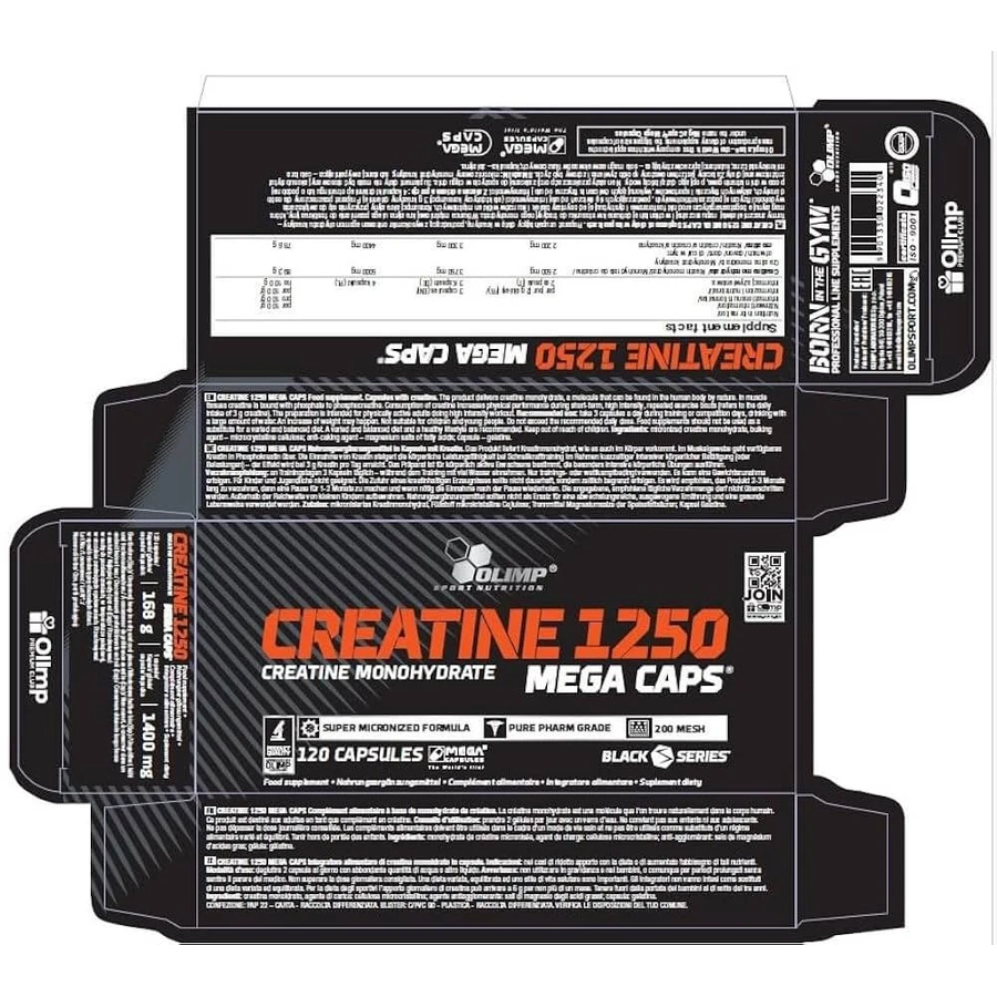 Olimp Creatine 1250 Mega Caps, 120 capsules