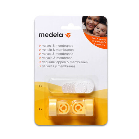 Medela, Ersatzteilset für Milchpumpen, 2 Ventile + 6 Membranen