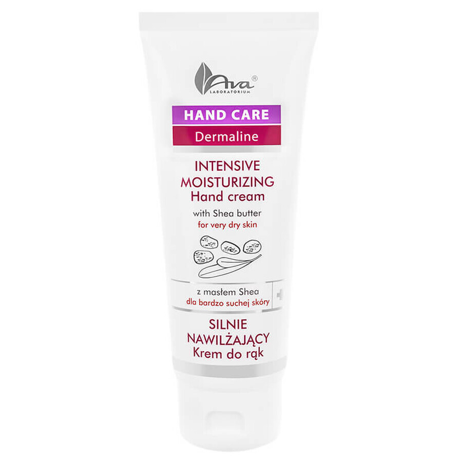 Ava Hand Care Dermaline, very moisturizing hand cream with Shea butter for very dry skin, 100 ml