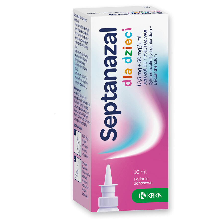 SeptaNazal für Kinder (0,5 mg + 50 mg)/ ml, Nasenspray, 2 bis 6 Jahre, 10 ml