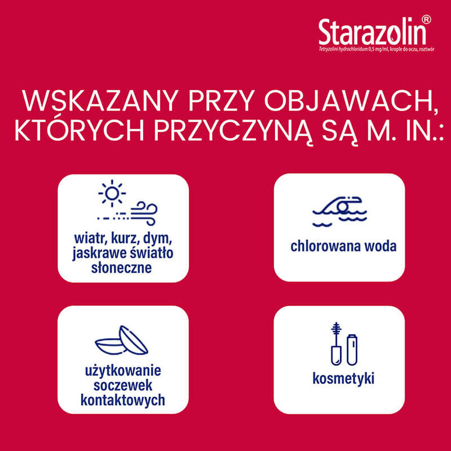 Starazolin 0,5 mg/ml, gocce oculari, 2x5 ml