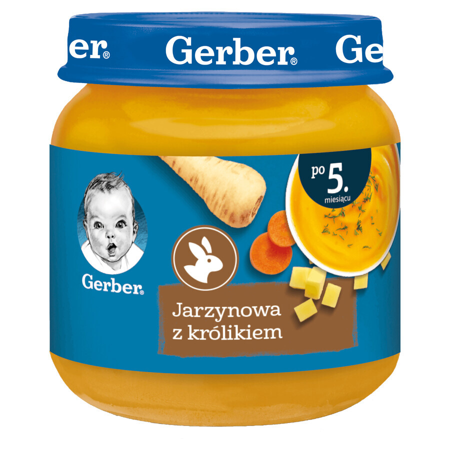 Gerber Zupa, soupe de légumes au lapin, après 5 mois, 125 g