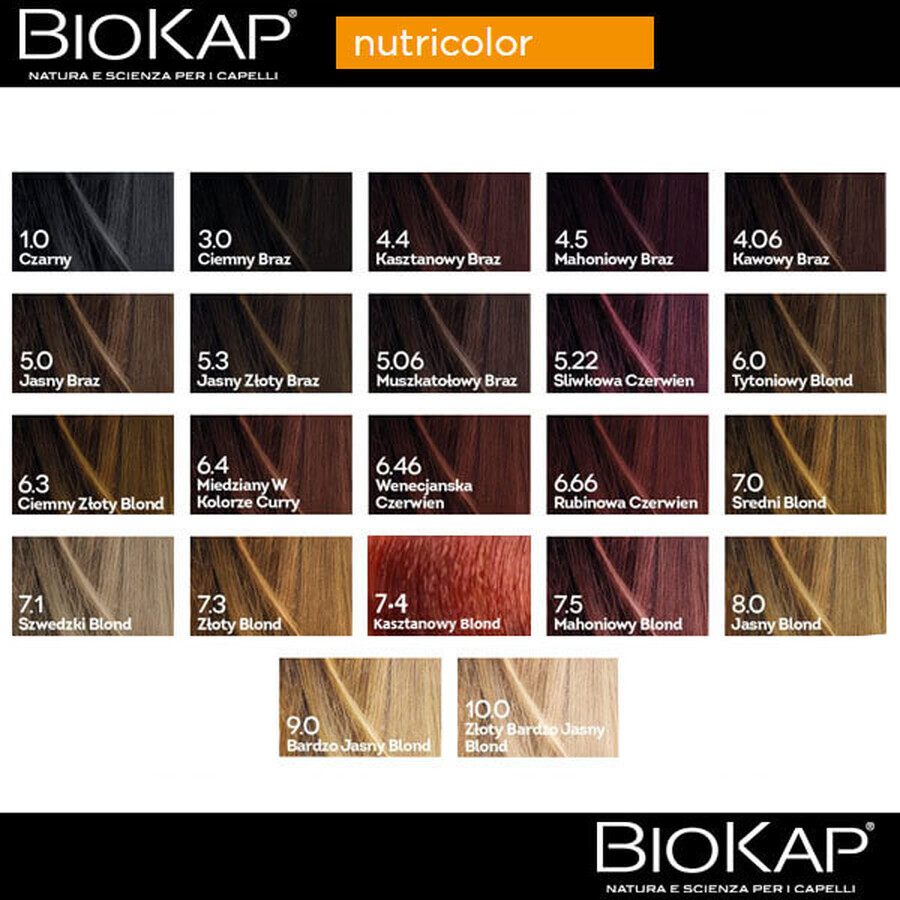 Biokap Nutricolor, Haarfarbe, 1.0 schwarz, 140 ml