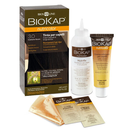 Biokap Nutricolor, Haarfarbe, 3.0 dunkelbraun, 140 ml