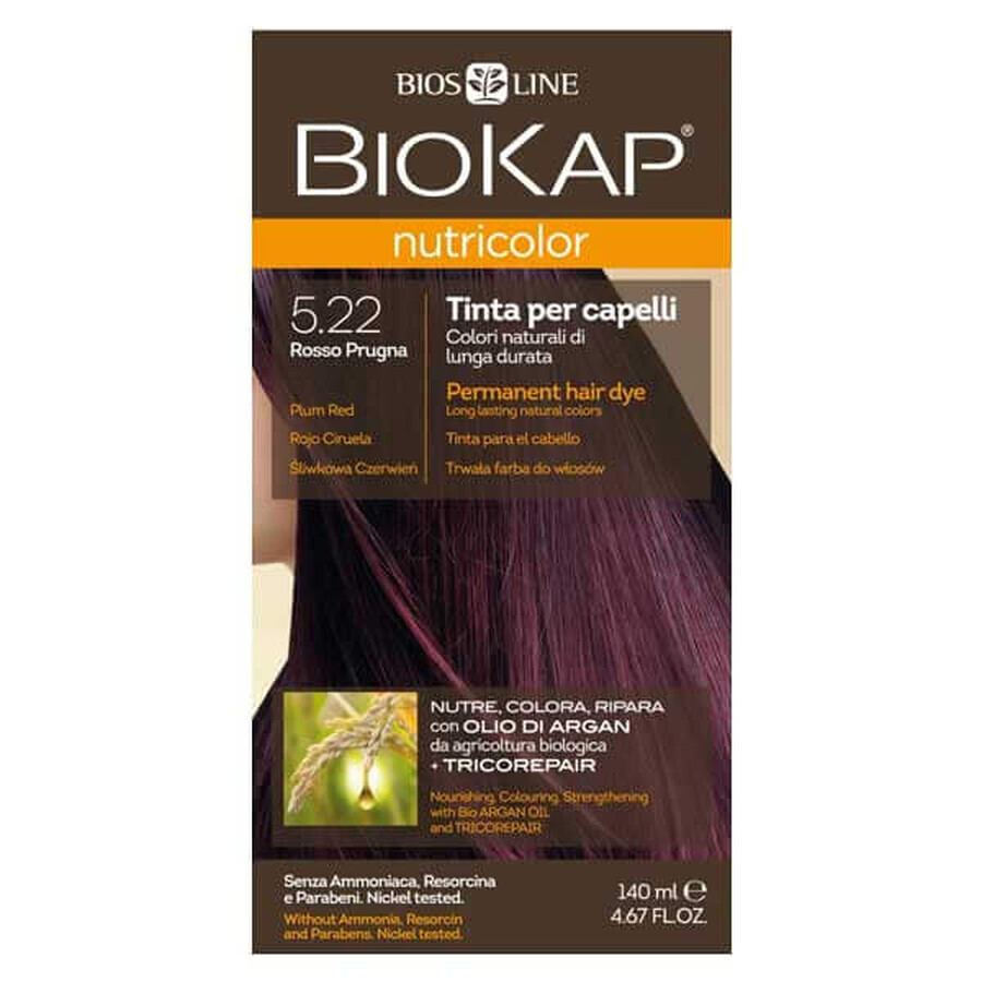 Biokap Nutricolor, Haarfarbe, 5.22 pflaumenrot, 140 ml