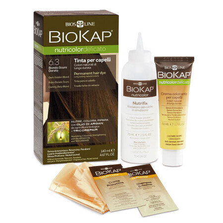 Biokap Nutricolor Delicato, Haarfarbe, 6.3 dunkles Goldblond, 140 ml